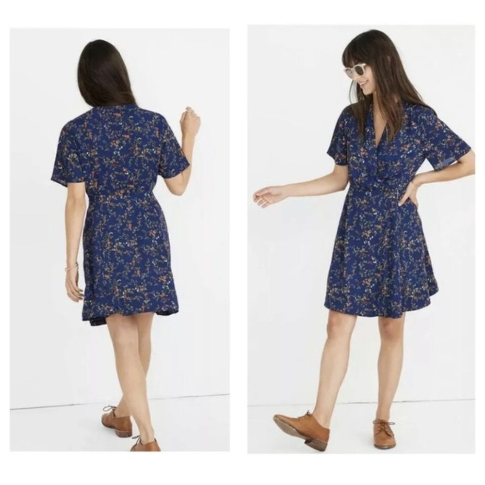 Madewell floral wrap dress/AMARANTH